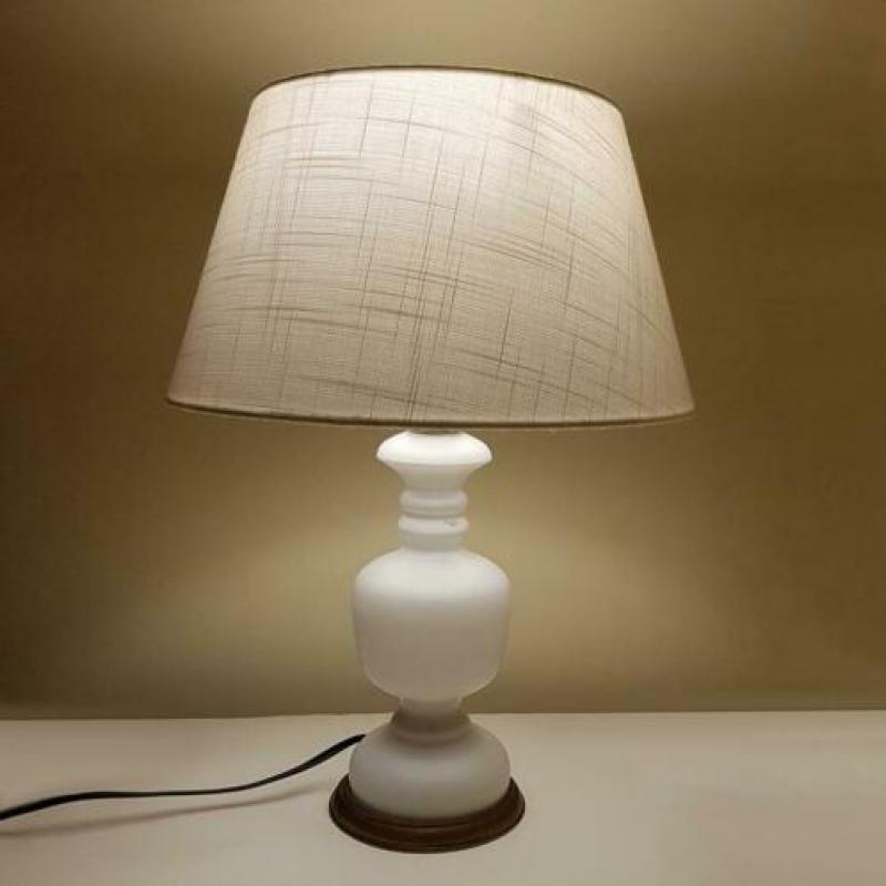 Mid-century glas tafellamp