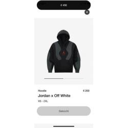 Jordan x Off White hoodie maat L