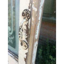 antieke paneel deur / glas deur