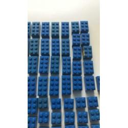 Blauwe basis stenen lego diversen 79 stuks