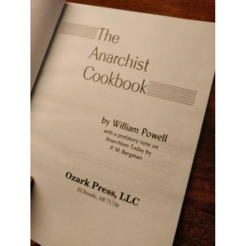 the anarchist Cook book by William powell