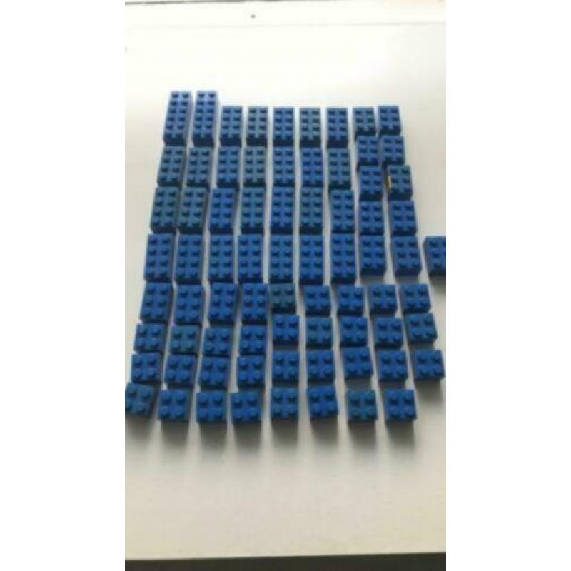 Blauwe basis stenen lego diversen 79 stuks