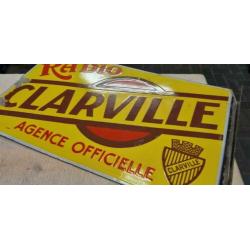 Emaille reclamebord Clarville radios