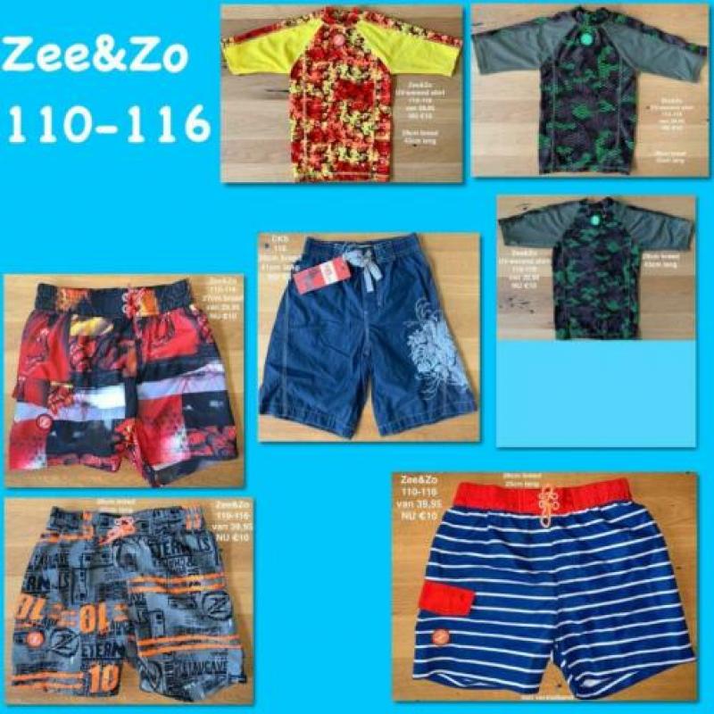 Zwembroek, short, UV-werend shirt 110-116 Zee&Zo NIEUW