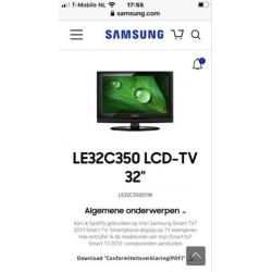Samsung lcd tv beeldscherm is 80 cm