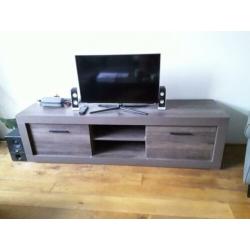TV-meubel, grijs/bruin (i.c.m. Buffetkast en Salontafel)