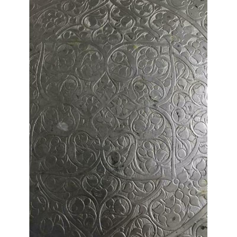 Zilveren hamam schaal en/of dienblad, doorsnee 52 cm