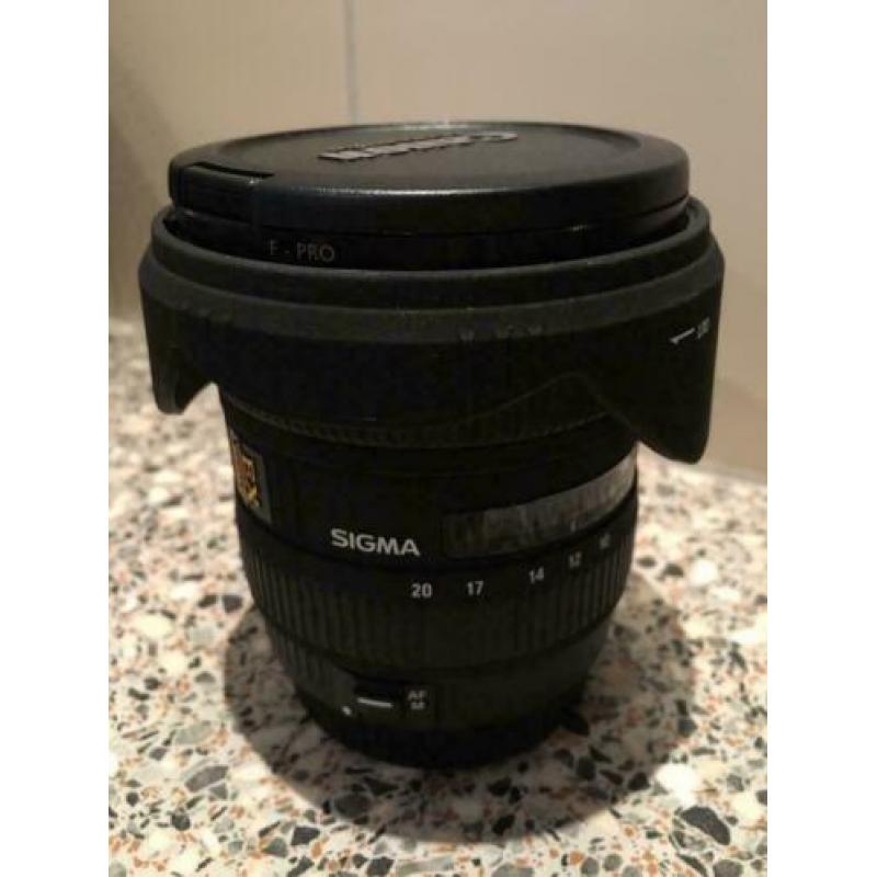Sigma 10-20 mm objectief incl filter