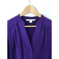 Diane von Furstenberg blouse maat 38 paars 100% zijde Nieuw!