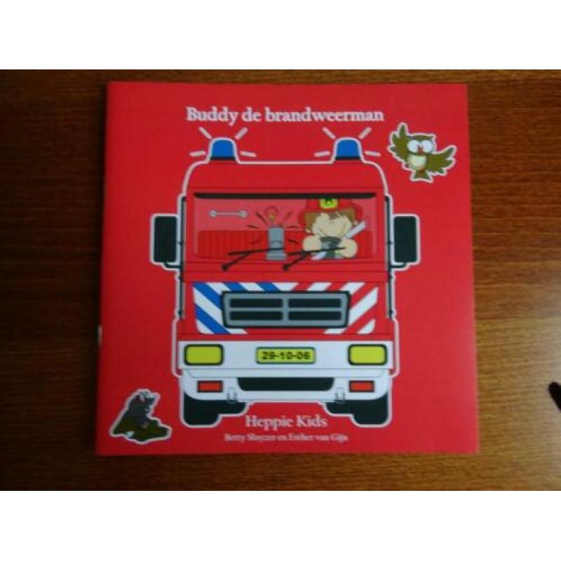 Kinderboek buddy de brandweerman 3 stuks nieuw.