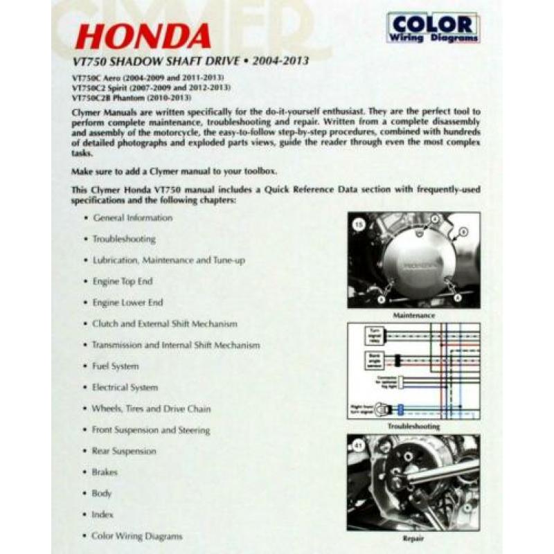 Honda VT750 Shadow Shaft Drive 2004 - 2013 / Gratis verz.!!