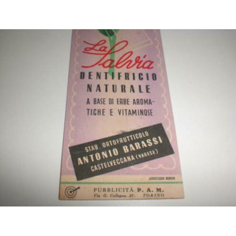 Mooie jaren 30 boekenlegger La Salvia tandpasta uit Italië