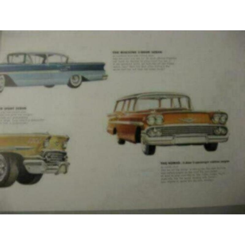 1958 Chevrolet Full Line Brochure USA