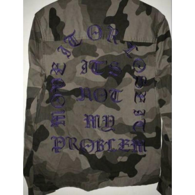 Camo army leger print jas jack H&M heren maat XS NIEUW