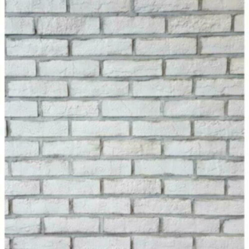 Mooi voor op de muur witte baksteenstrip €29,95 p m2