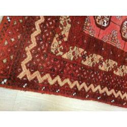 Vintage handgeknoopt perzisch tapijt afghaans 125x80