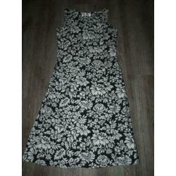 Zwart wit barok gebloemde wallpaper jurk Noa Noa M L 40 42
