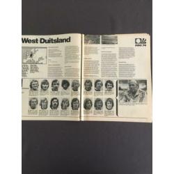 WK ‘74 naslagwerk wedstrijdschema en 16 beste spelers