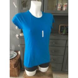 Sportief blauw basic shirt van Powersox maat S