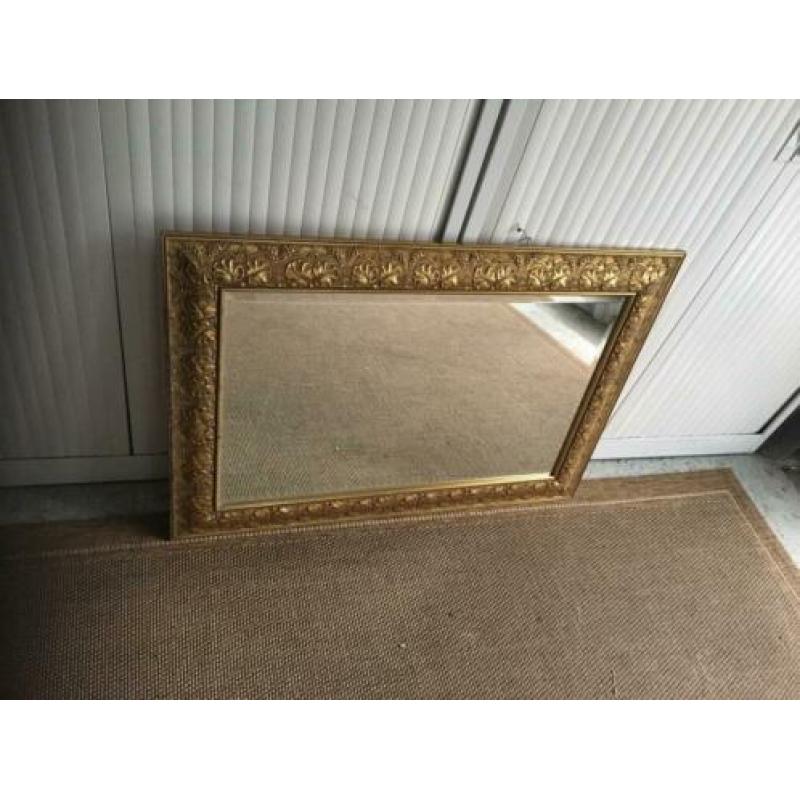 Mooie goudkleurige spiegel geslepen glas gallery framing